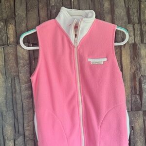 The Beaufort Bonnet Company Pink and White Kids Vest. Like new